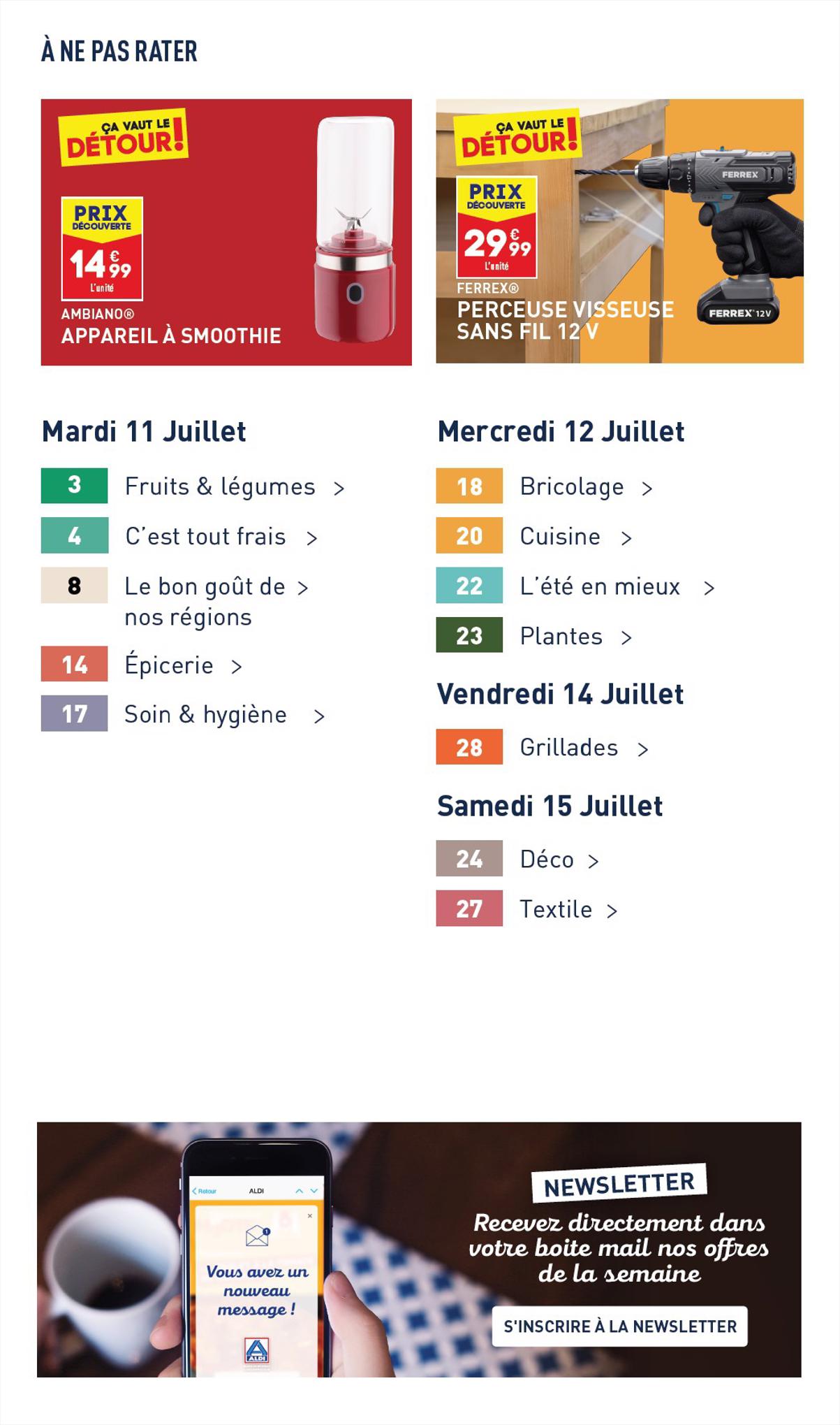 Catalogue ALDI 11 – 17 Juillet 2023 Page 3
