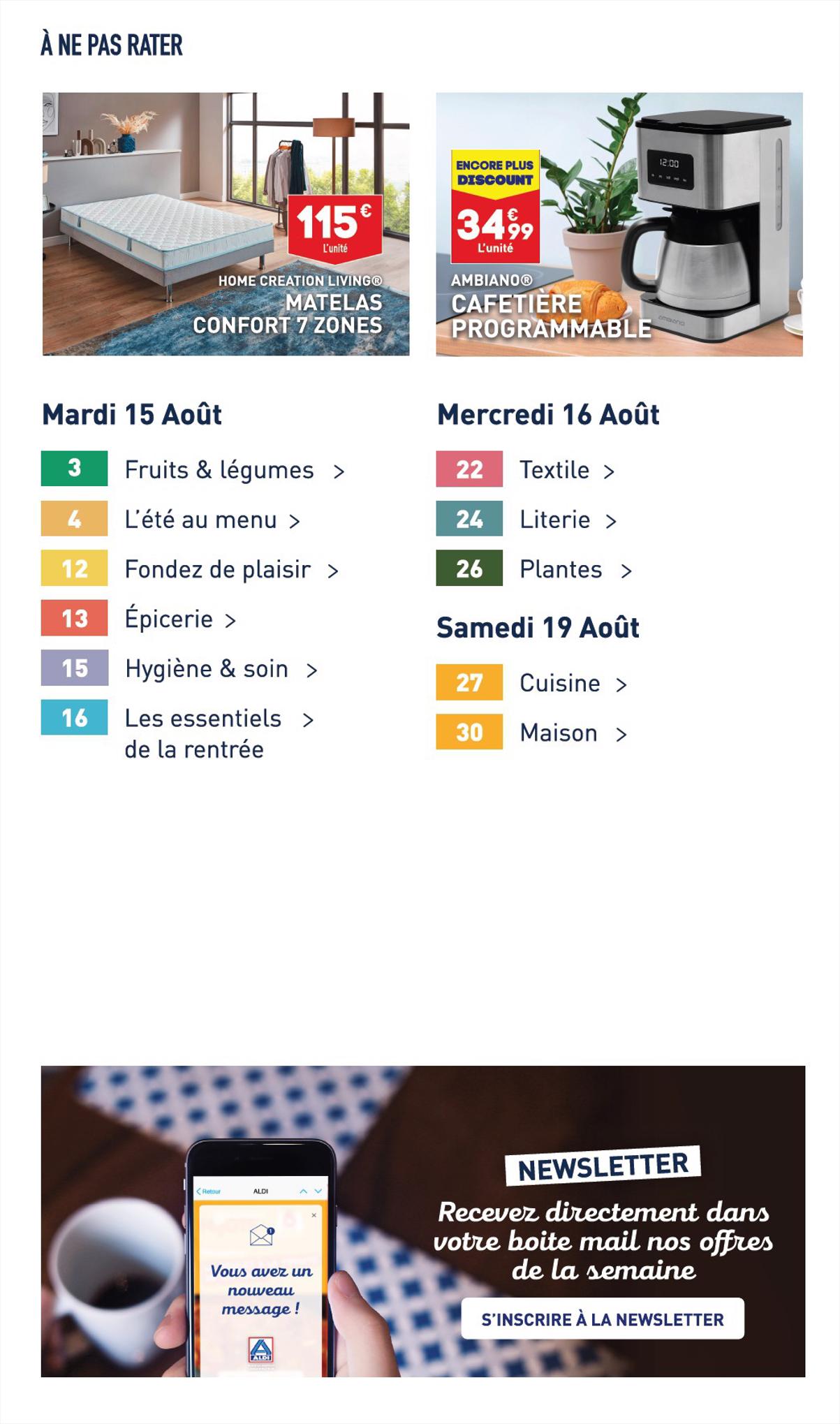 Catalogue ALDI 15 – 21 Août 2023 Page 3