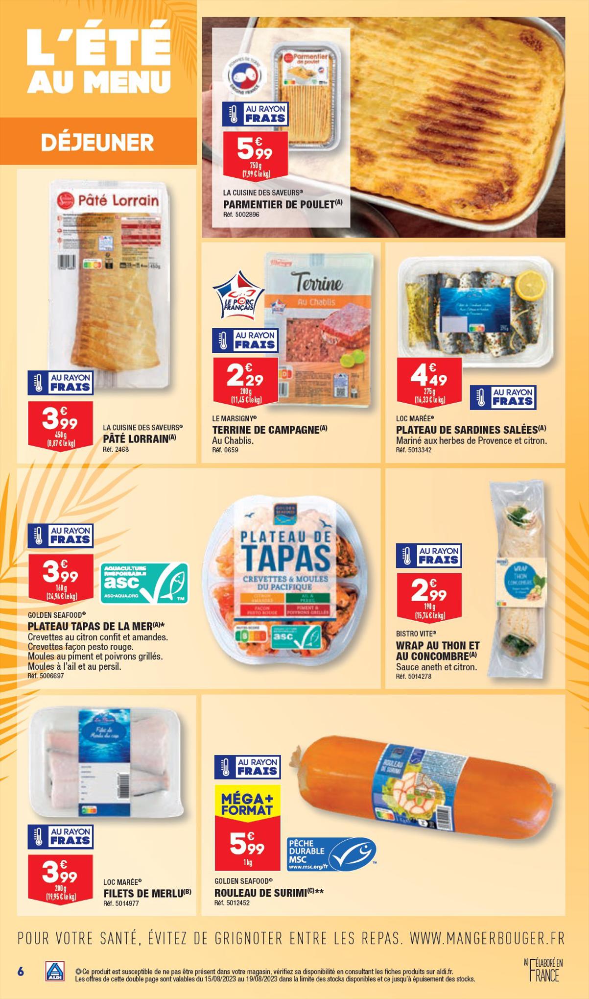Catalogue ALDI 15 – 21 Août 2023 Page 8