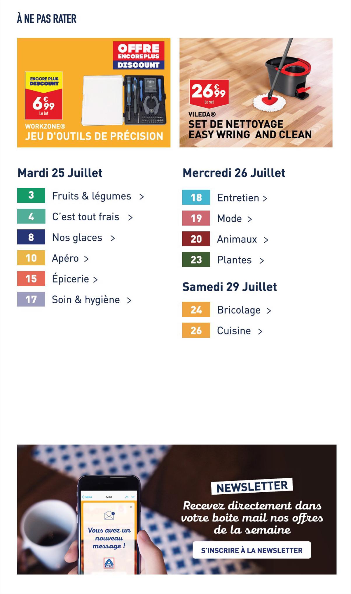 Catalogue ALDI 17 – 31 Juillet 2023 Page 3