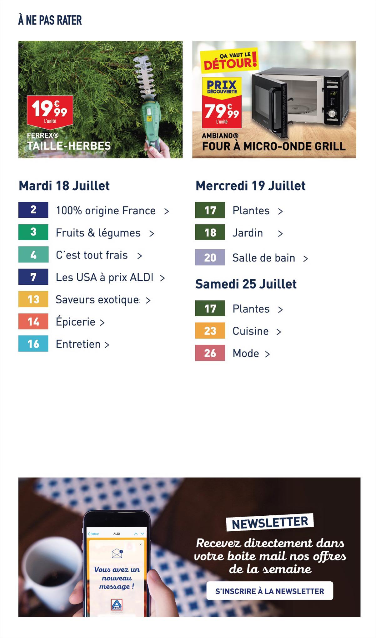 Catalogue ALDI 18 – 24 Juillet 2023 Page 3