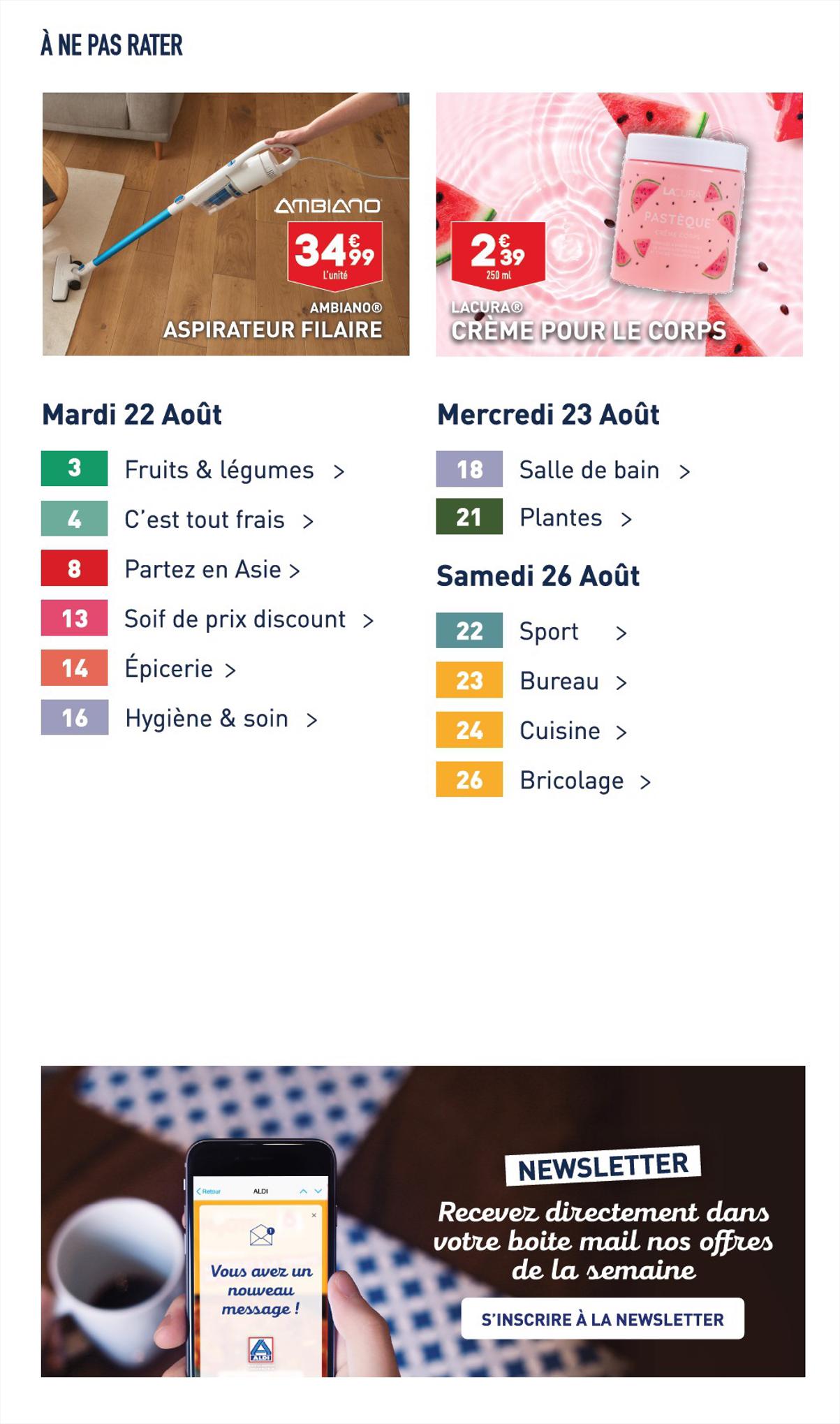 Catalogue ALDI 22 – 28 Août 2023 Page 3