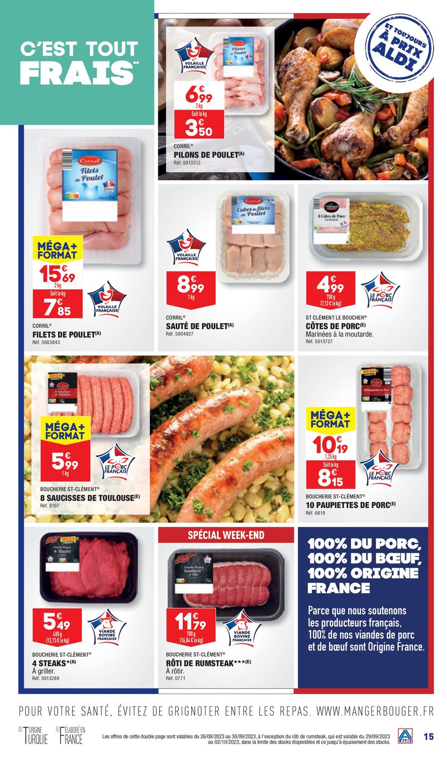 Catalogue ALDI 26 Septembre – 2 Octobre 2023 Page 15