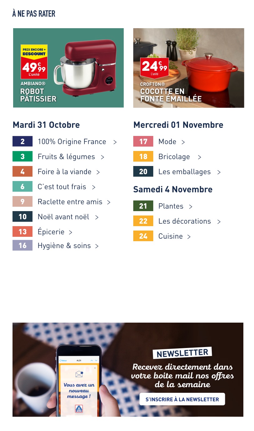 Catalogue ALDI 31 Octobre – 6 Novembre 2023 Page 3