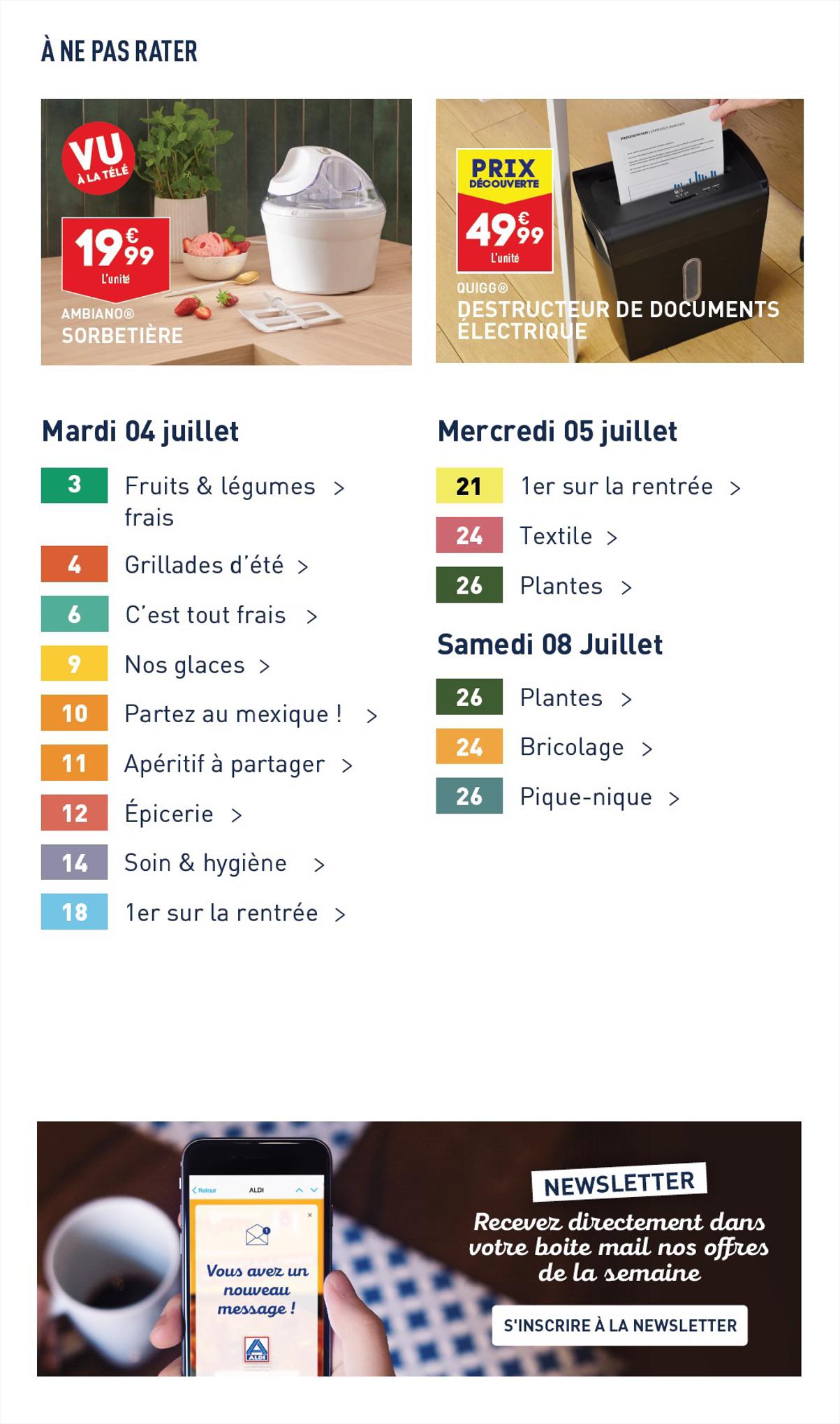 Catalogue ALDI 4 – 10 Juillet 2023 Page 3