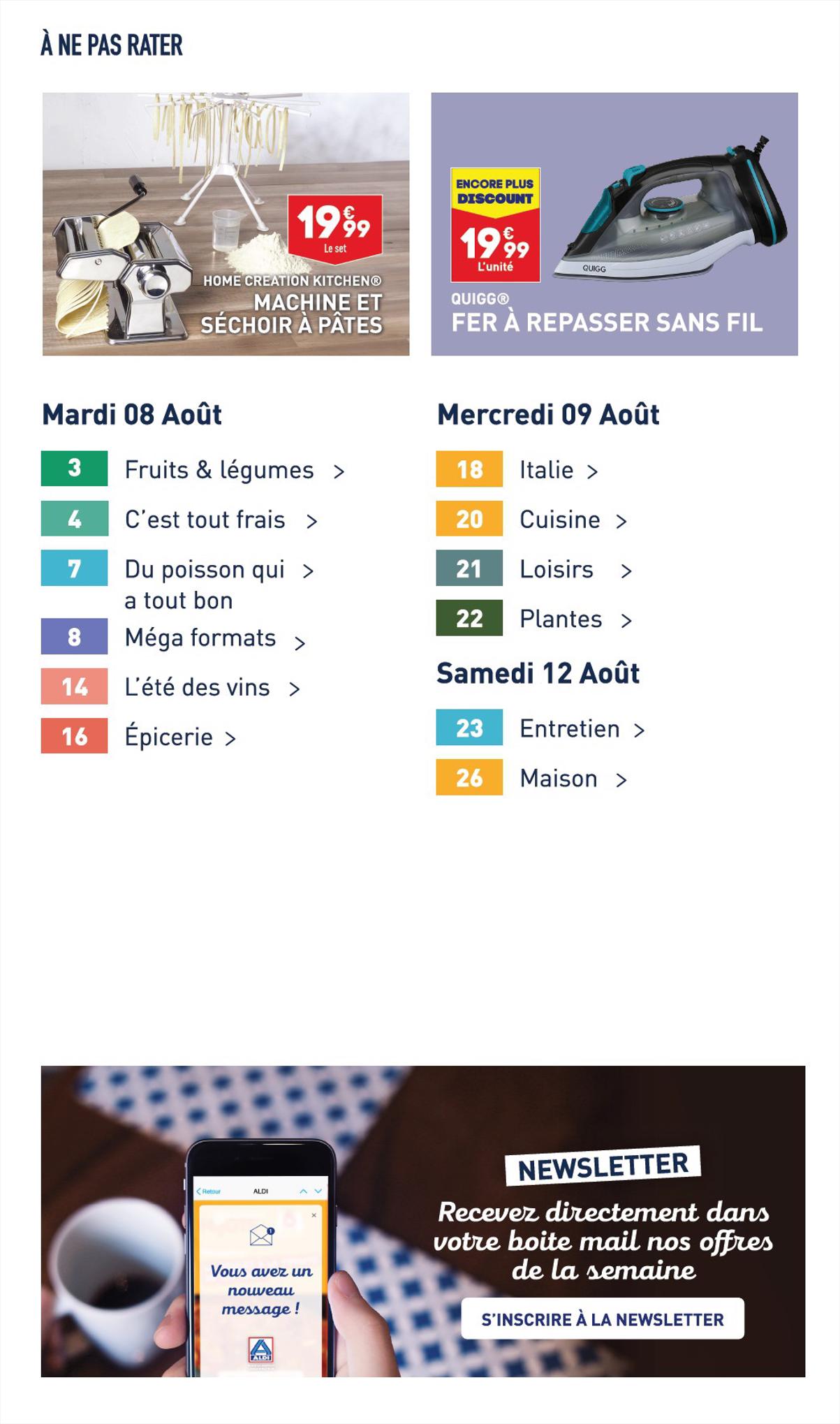 Catalogue ALDI 8 – 14 Août 2023 Page 3