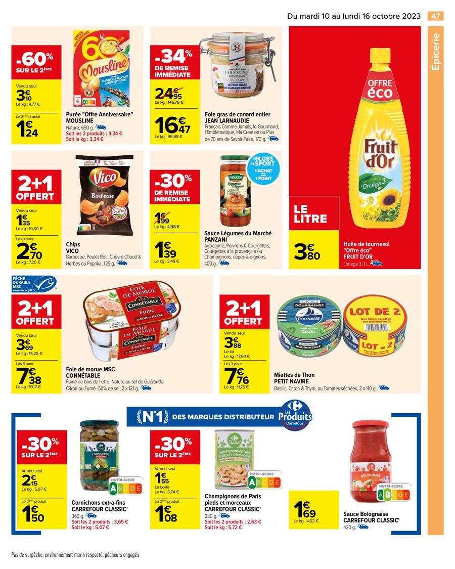 Catalogue Carrefour 10 – 16 Octobre 2023 Page 49