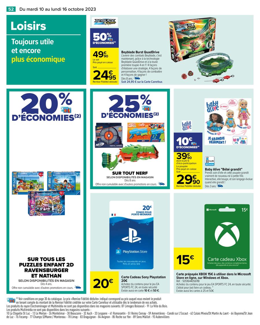 Catalogue Carrefour 10 – 16 Octobre 2023 Page 54