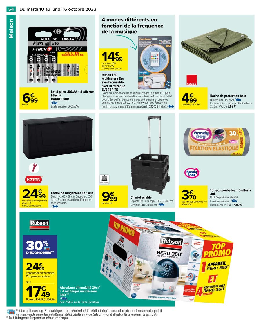 Catalogue Carrefour 10 – 16 Octobre 2023 Page 56