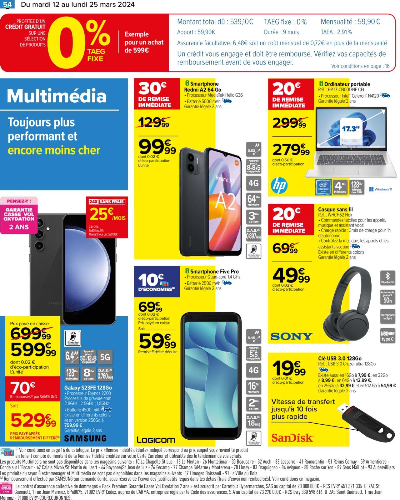 Catalogue Carrefour 12 – 25 Mars 2024 Page 56