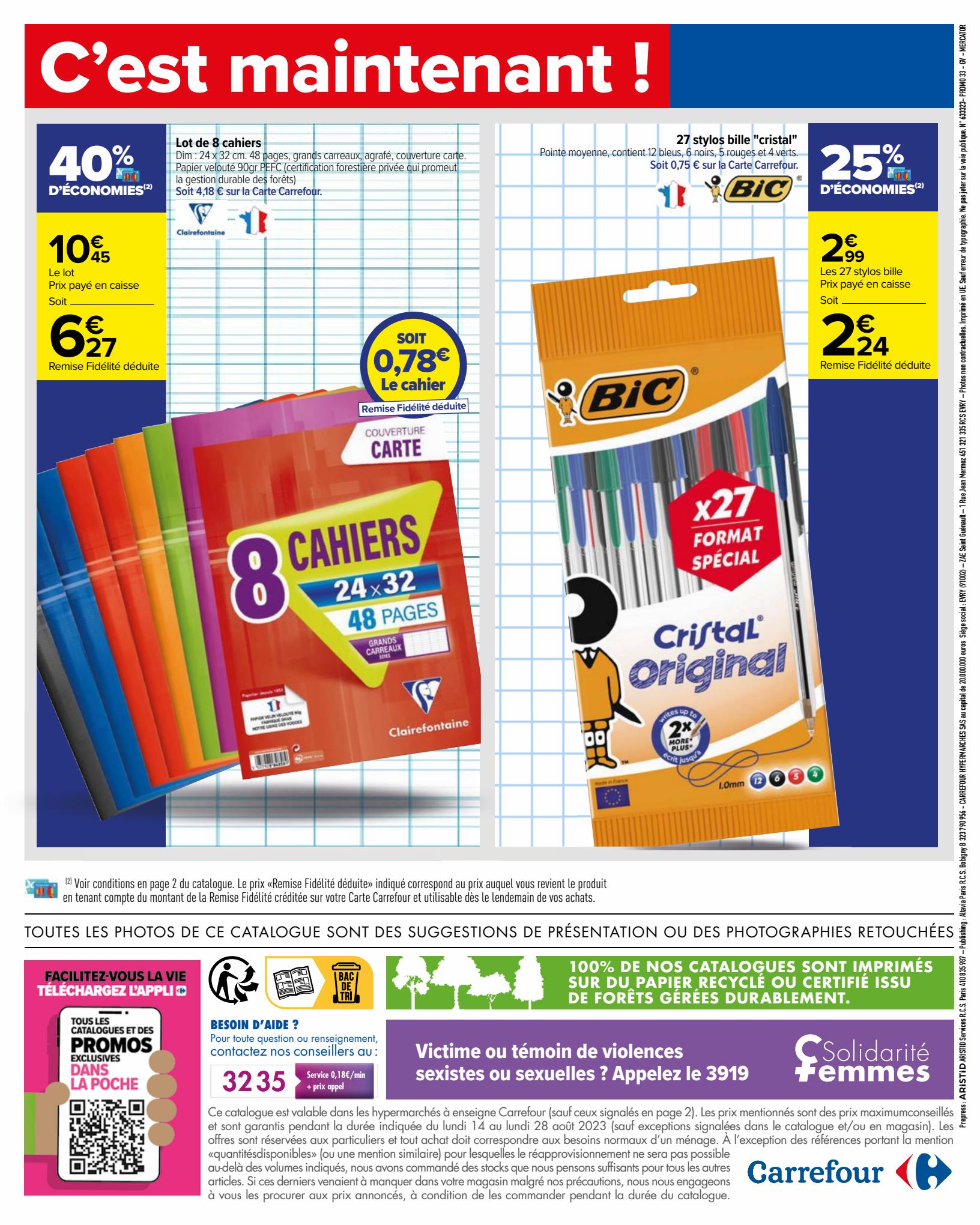 Catalogue Carrefour 14 – 28 Août 2023 Page 62