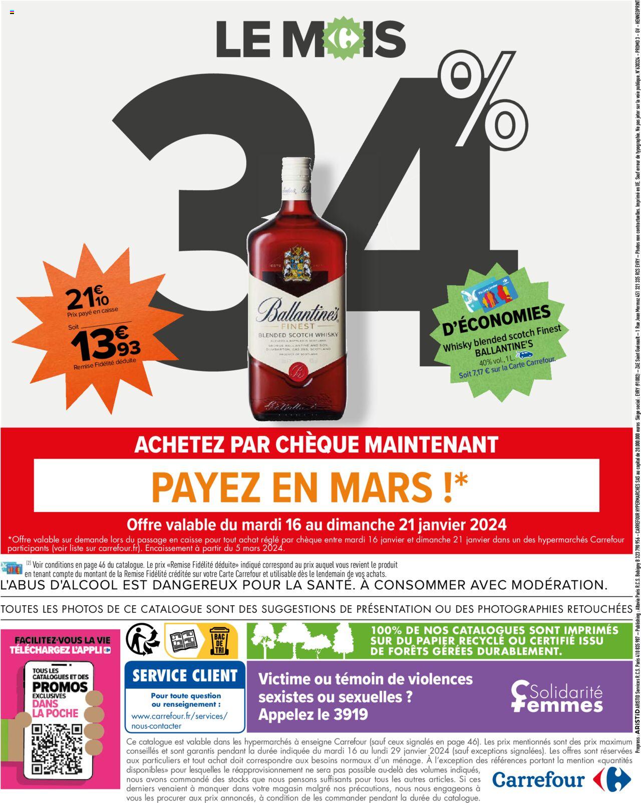 Catalogue Carrefour 16 – 29 Janvier 2024 Page 62