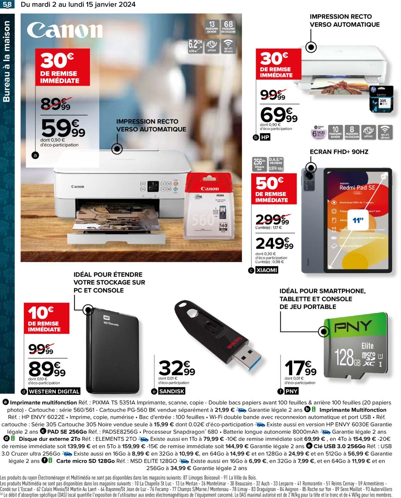 Catalogue Carrefour 2 – 15 Janvier 2024 Page 60