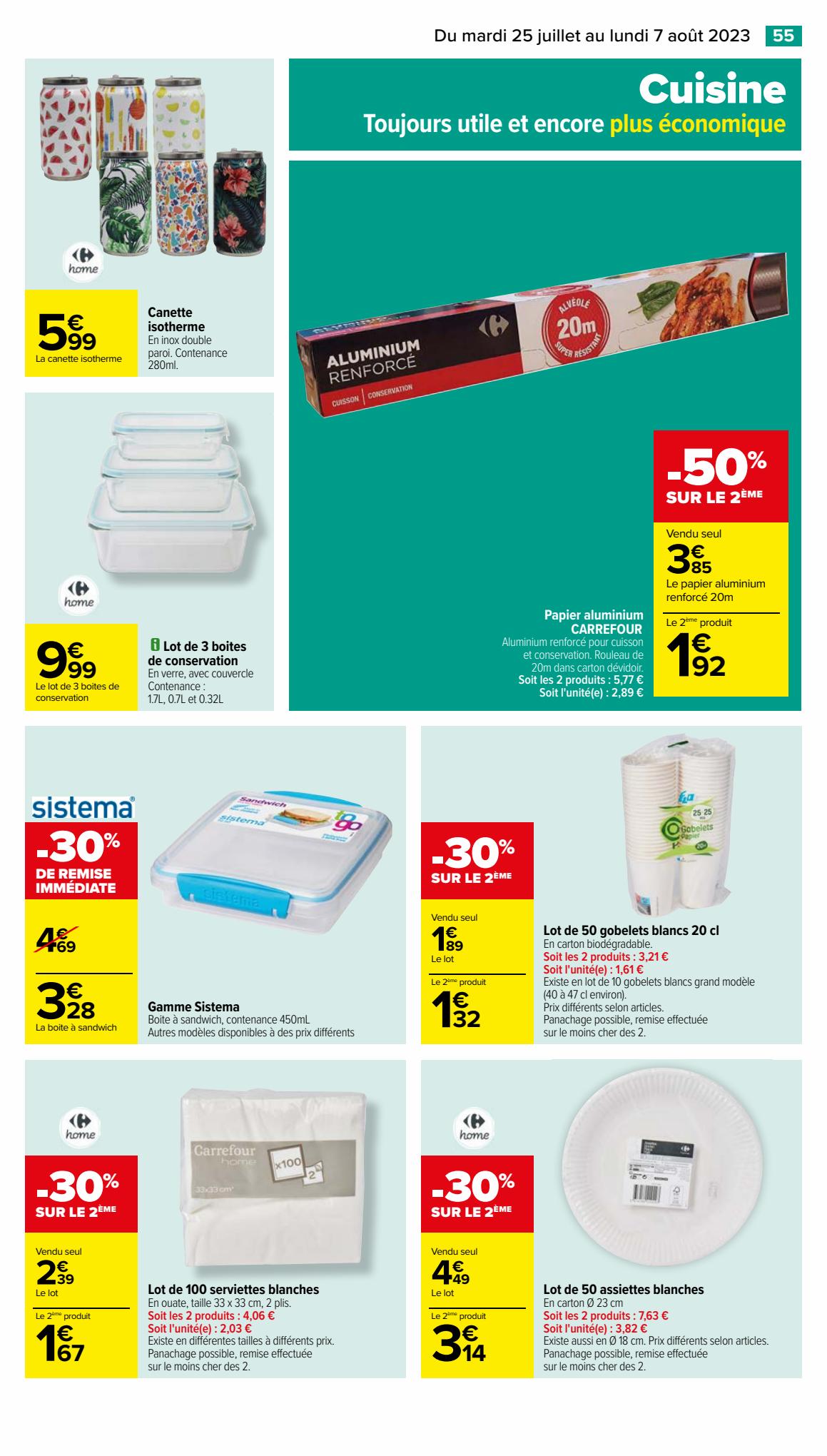 Catalogue Carrefour 25 Juillet – 7 Août 2023 Page 59