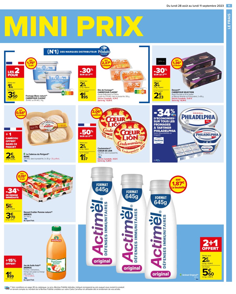Catalogue Carrefour 28 Août – 11 Septembre 2023 Page 11
