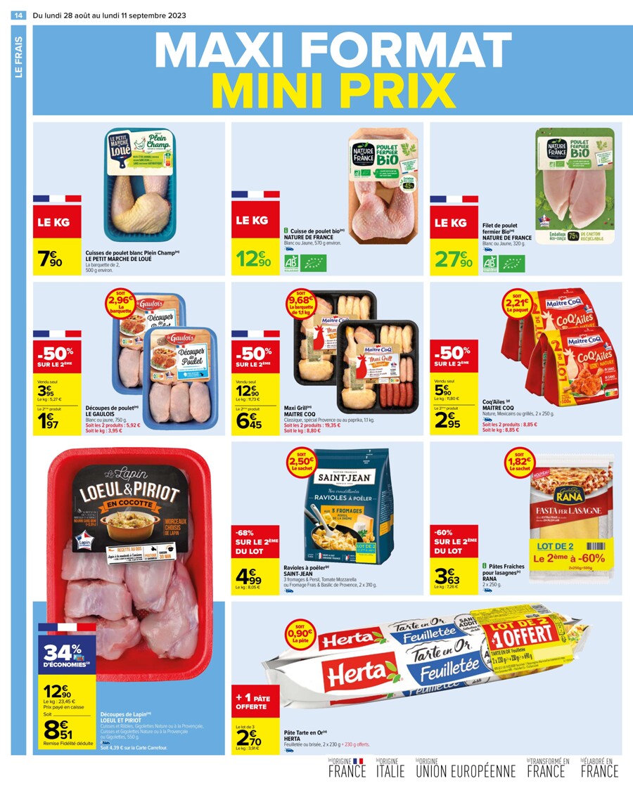 Catalogue Carrefour 28 Août – 11 Septembre 2023 Page 14