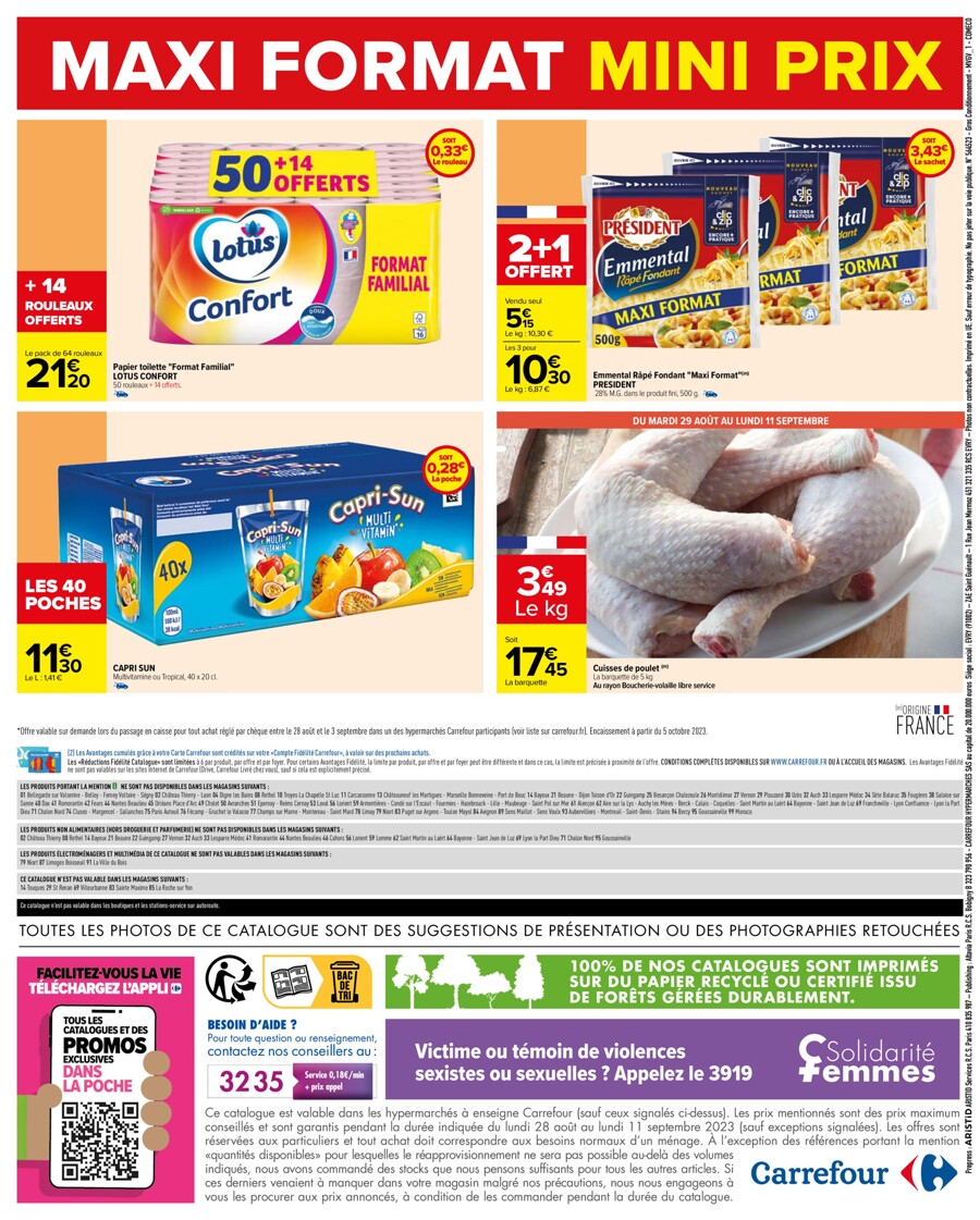 Catalogue Carrefour 28 Août – 11 Septembre 2023 Page 22