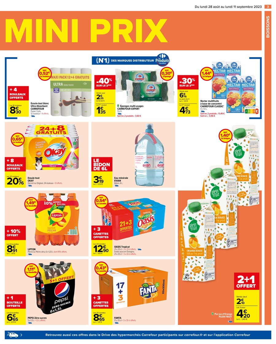 Catalogue Carrefour 28 Août – 11 Septembre 2023 Page 3