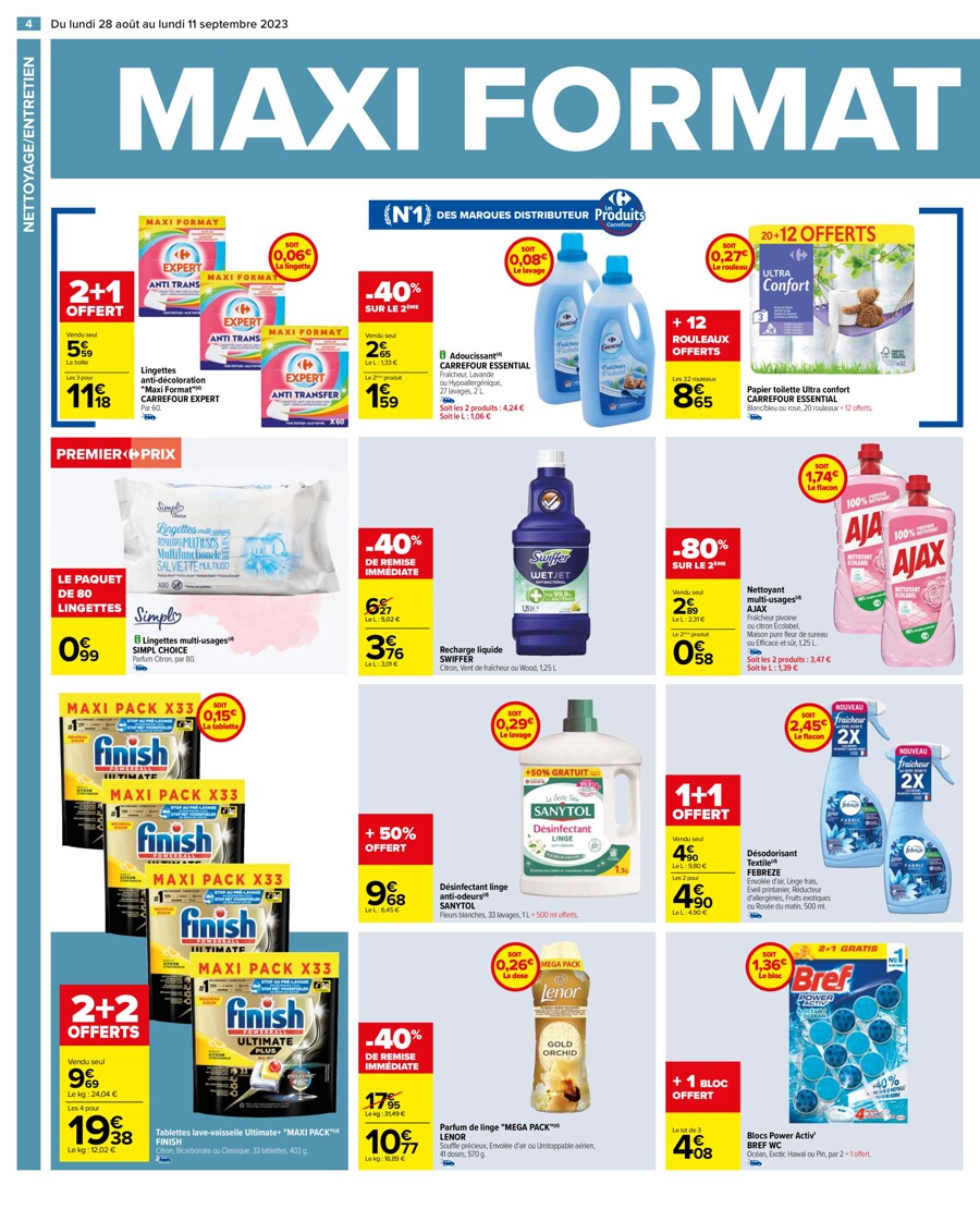 Catalogue Carrefour 28 Août – 11 Septembre 2023 Page 4