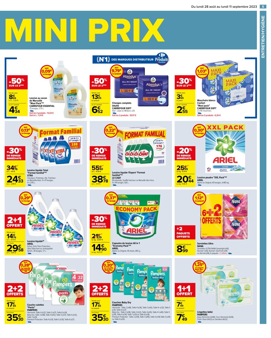 Catalogue Carrefour 28 Août – 11 Septembre 2023 Page 5
