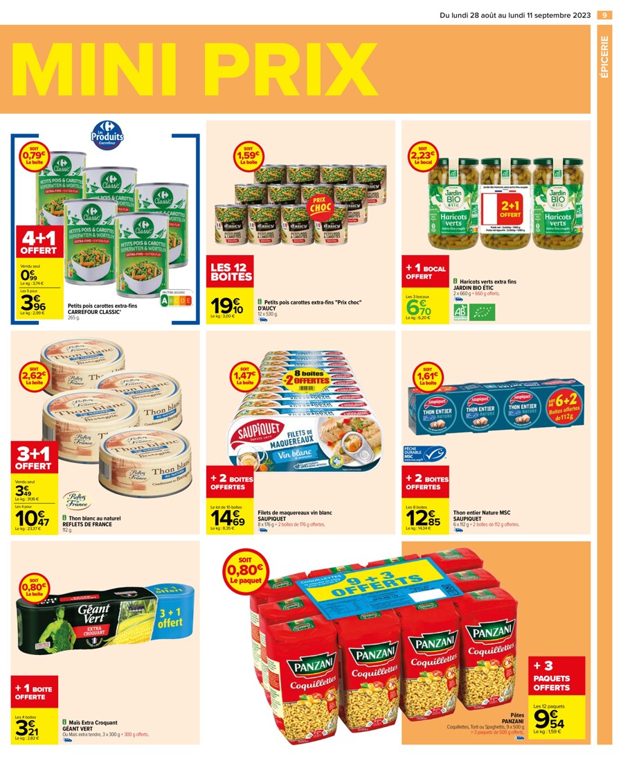 Catalogue Carrefour 28 Août – 11 Septembre 2023 Page 9