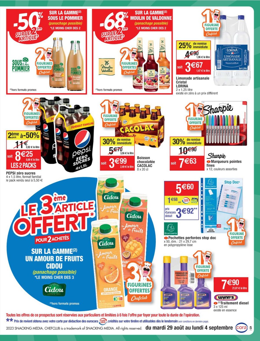 Catalogue Cora 29 Août – 4 Septembre 2023 Page 5