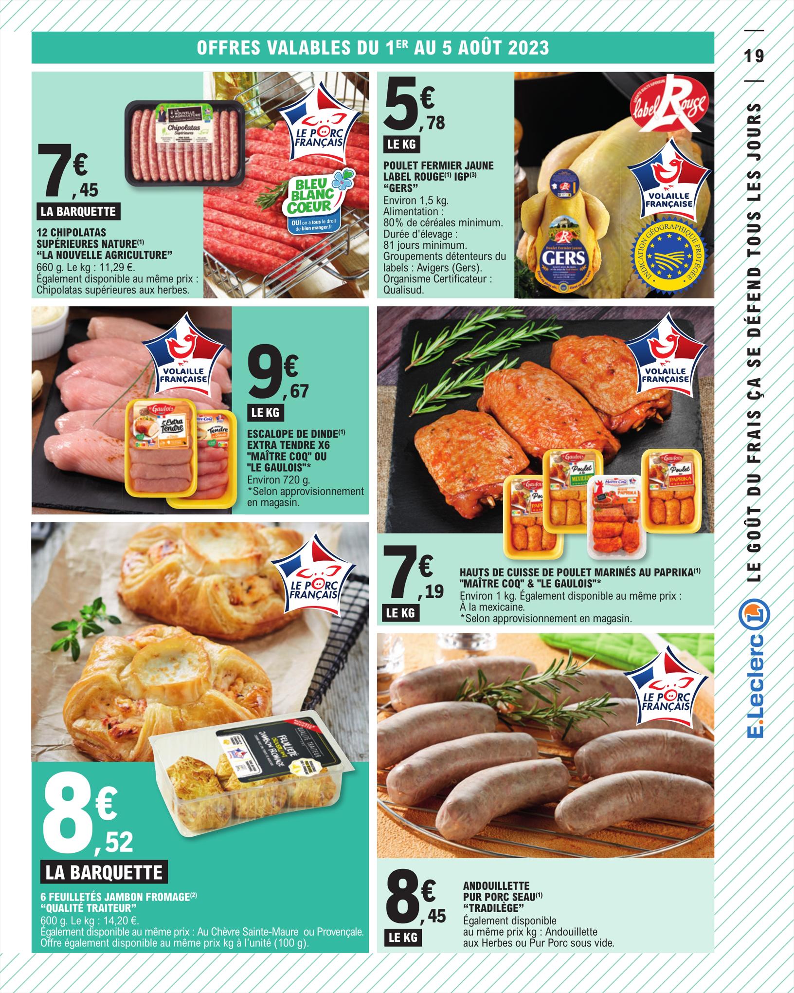 Catalogue E.leclerc 1 – 12 Août 2023 Page 19