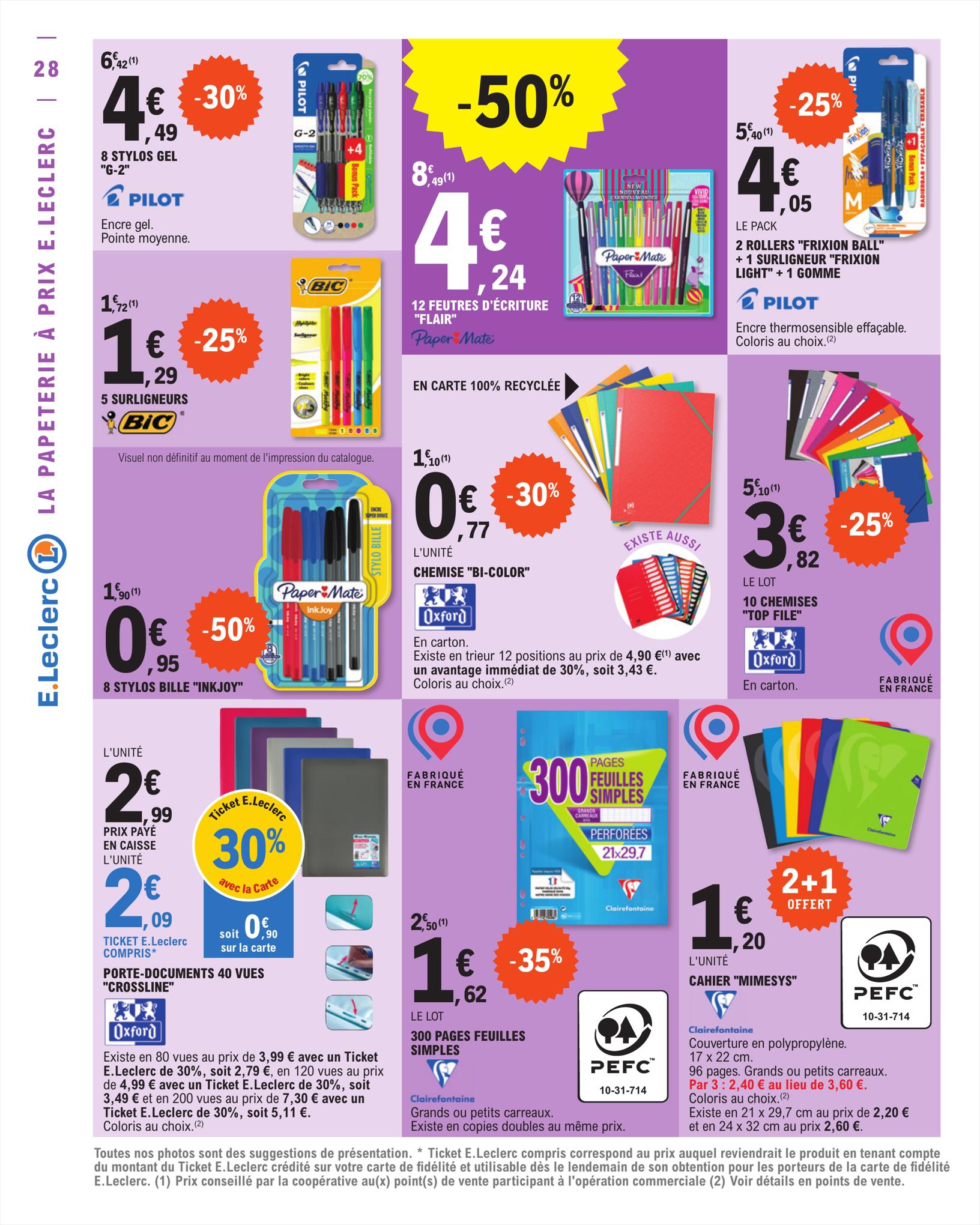 Catalogue E.leclerc 1 – 12 Août 2023 Page 28