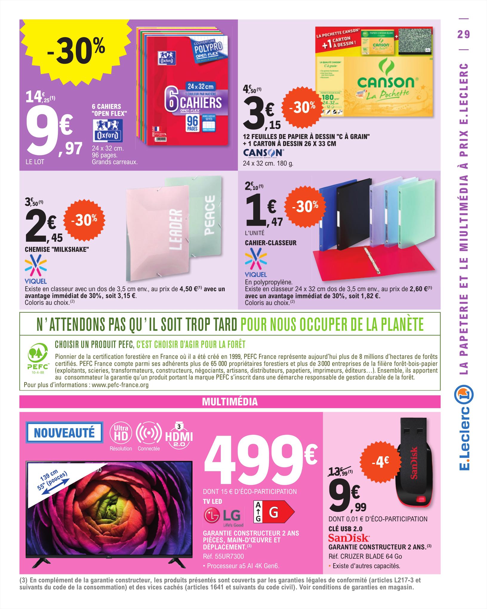 Catalogue E.leclerc 1 – 12 Août 2023 Page 29