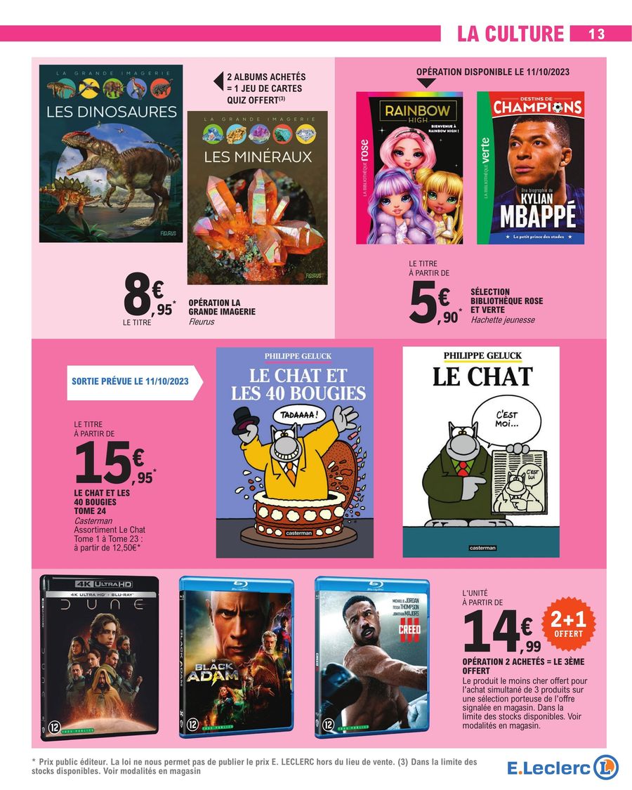 Catalogue E.leclerc 10 – 21 Octobre 2023 Page 13