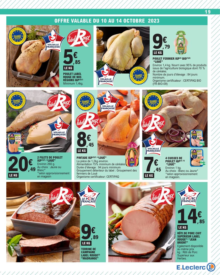 Catalogue E.leclerc 10 – 21 Octobre 2023 Page 19