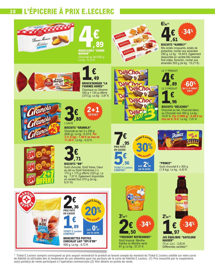 Catalogue E.leclerc 10 – 21 Octobre 2023 Page 28