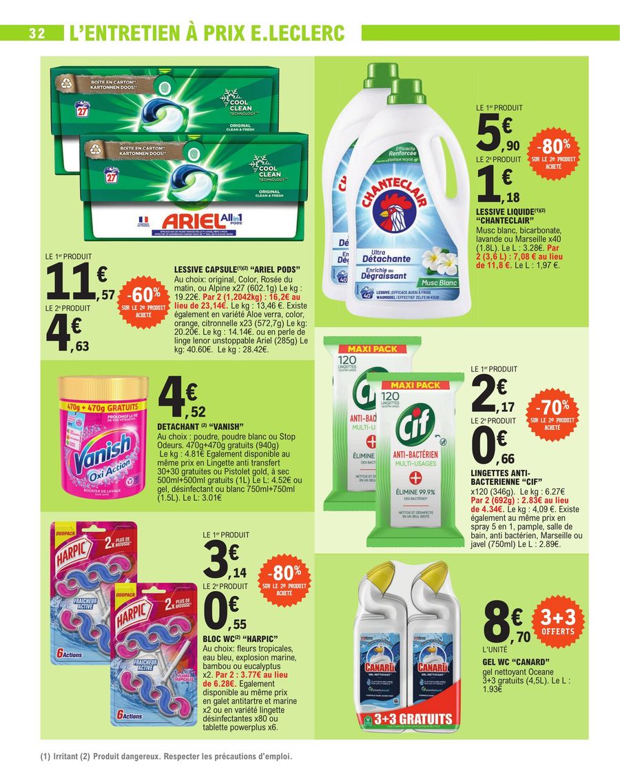 Catalogue E.leclerc 10 – 21 Octobre 2023 Page 32