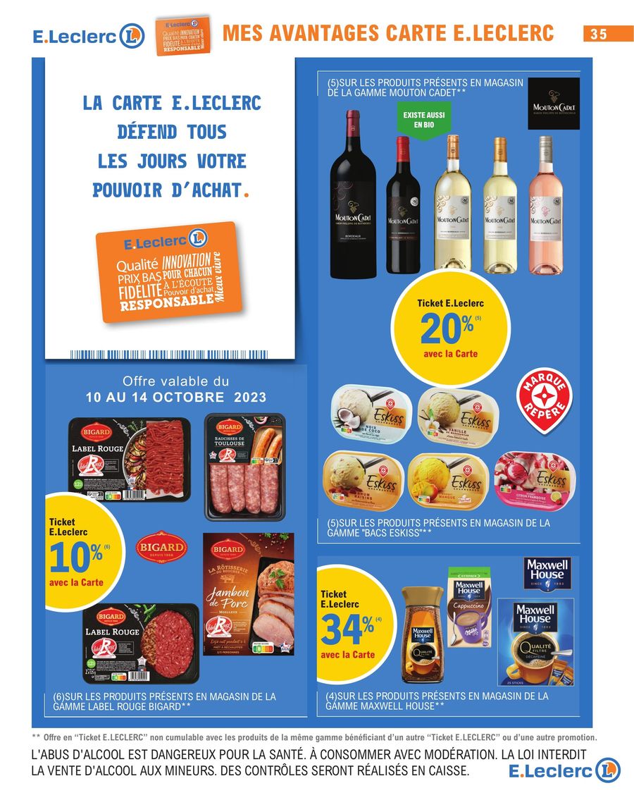 Catalogue E.leclerc 10 – 21 Octobre 2023 Page 35