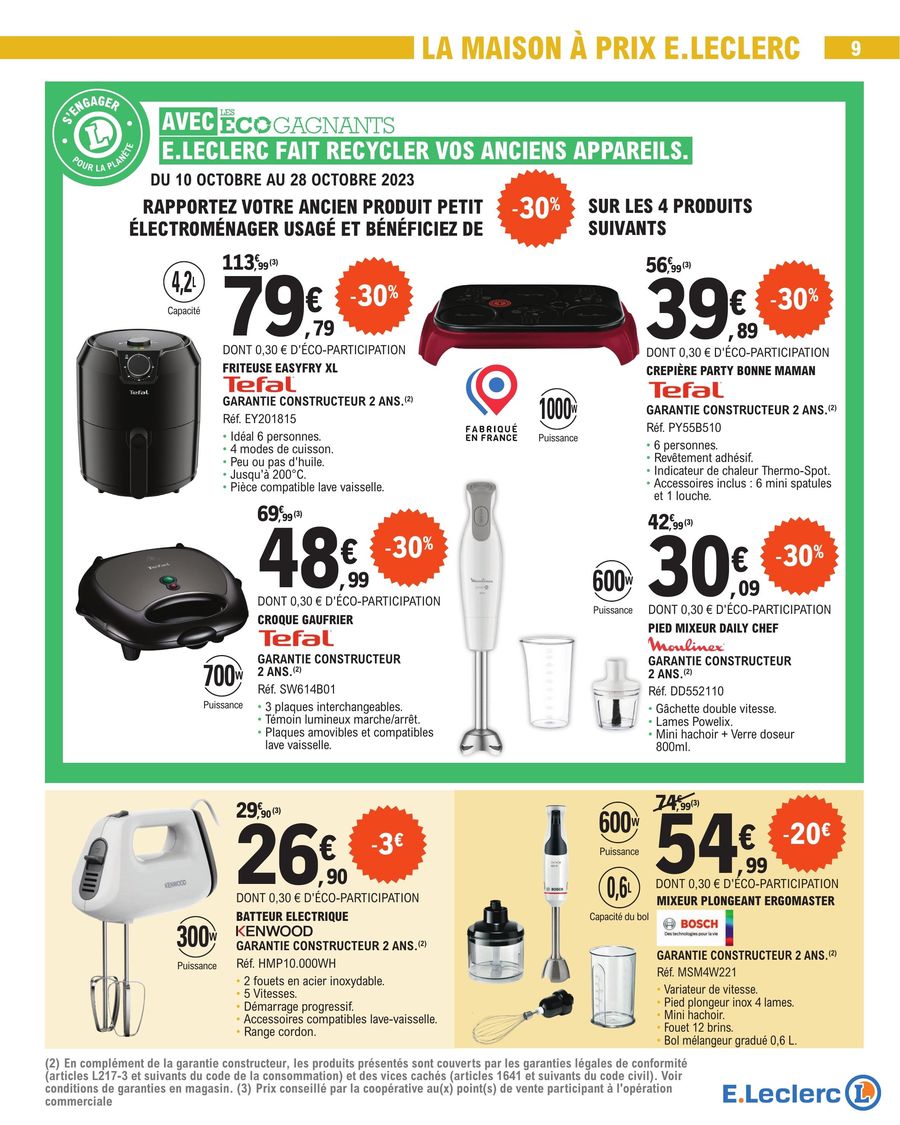 Catalogue E.leclerc 10 – 21 Octobre 2023 Page 9