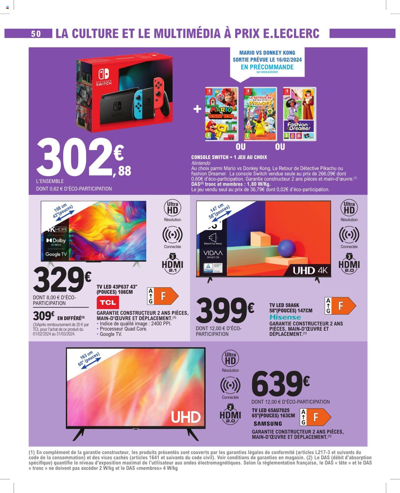 Catalogue E.leclerc 13 – 24 Février 2024 Page 50