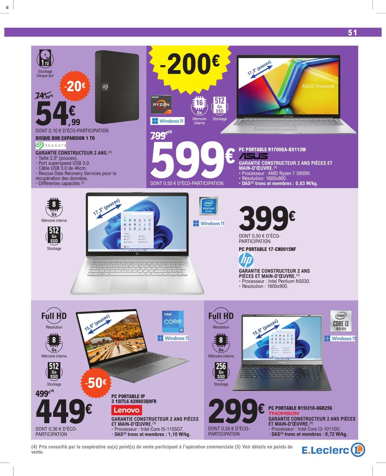 Catalogue E.leclerc 13 – 24 Février 2024 Page 51