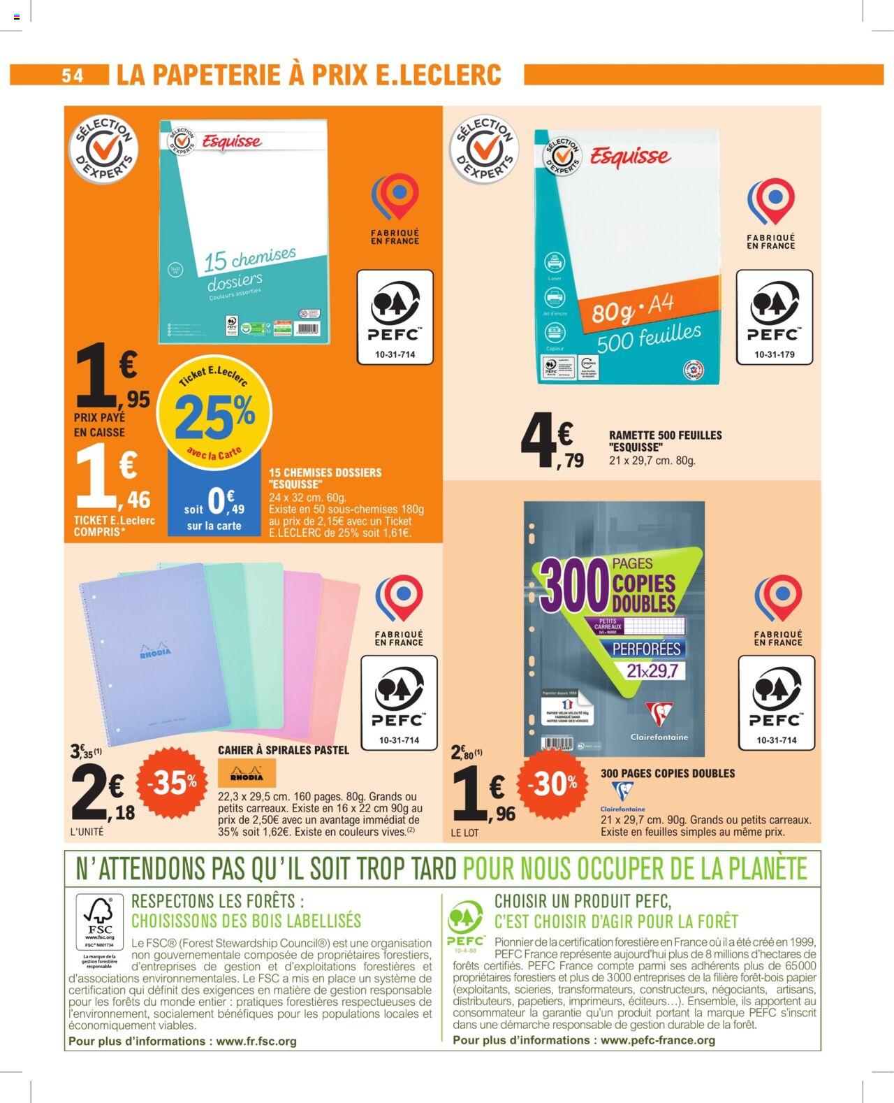 Catalogue E.leclerc 13 – 24 Février 2024 Page 54