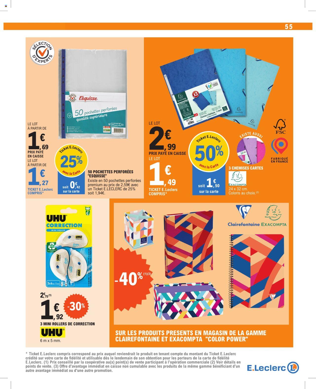 Catalogue E.leclerc 13 – 24 Février 2024 Page 55