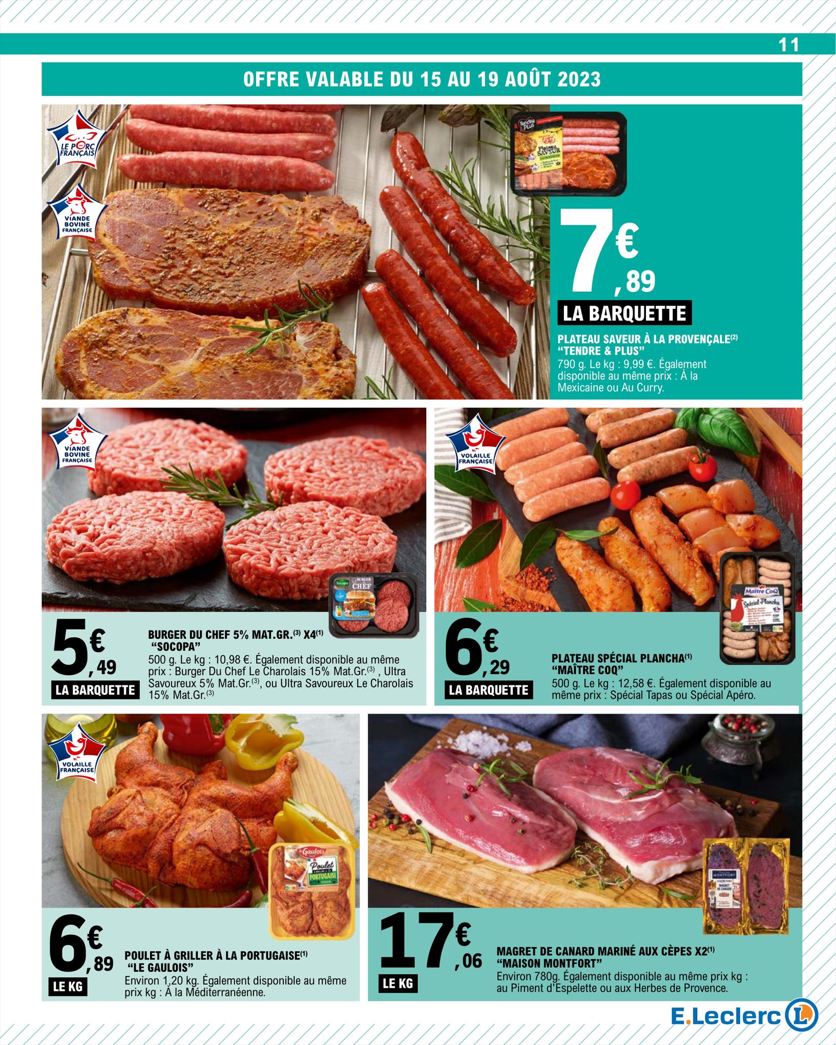 Catalogue E.leclerc 15 – 26 Août 2023 Page 11