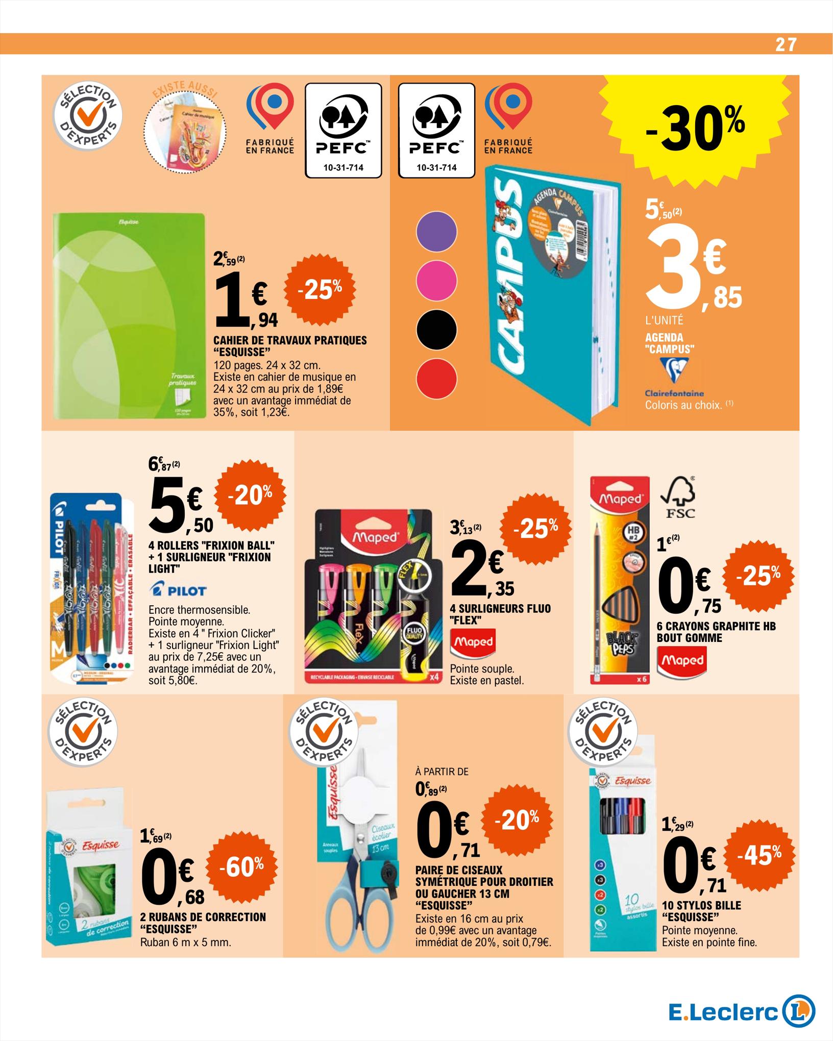 Catalogue E.leclerc 15 – 26 Août 2023 Page 27