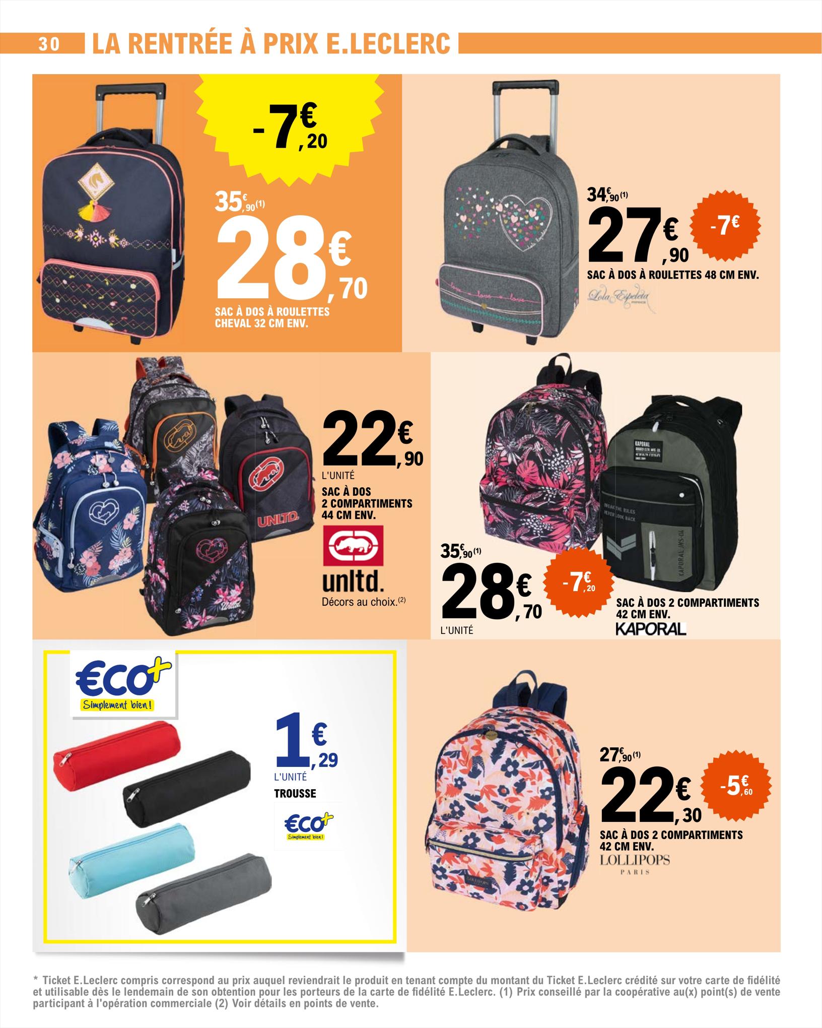 Catalogue E.leclerc 15 – 26 Août 2023 Page 30