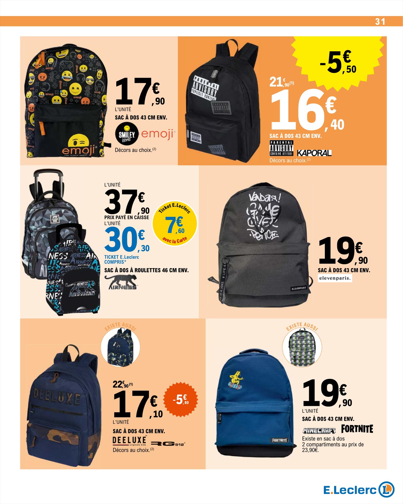 Catalogue E.leclerc 15 – 26 Août 2023 Page 31