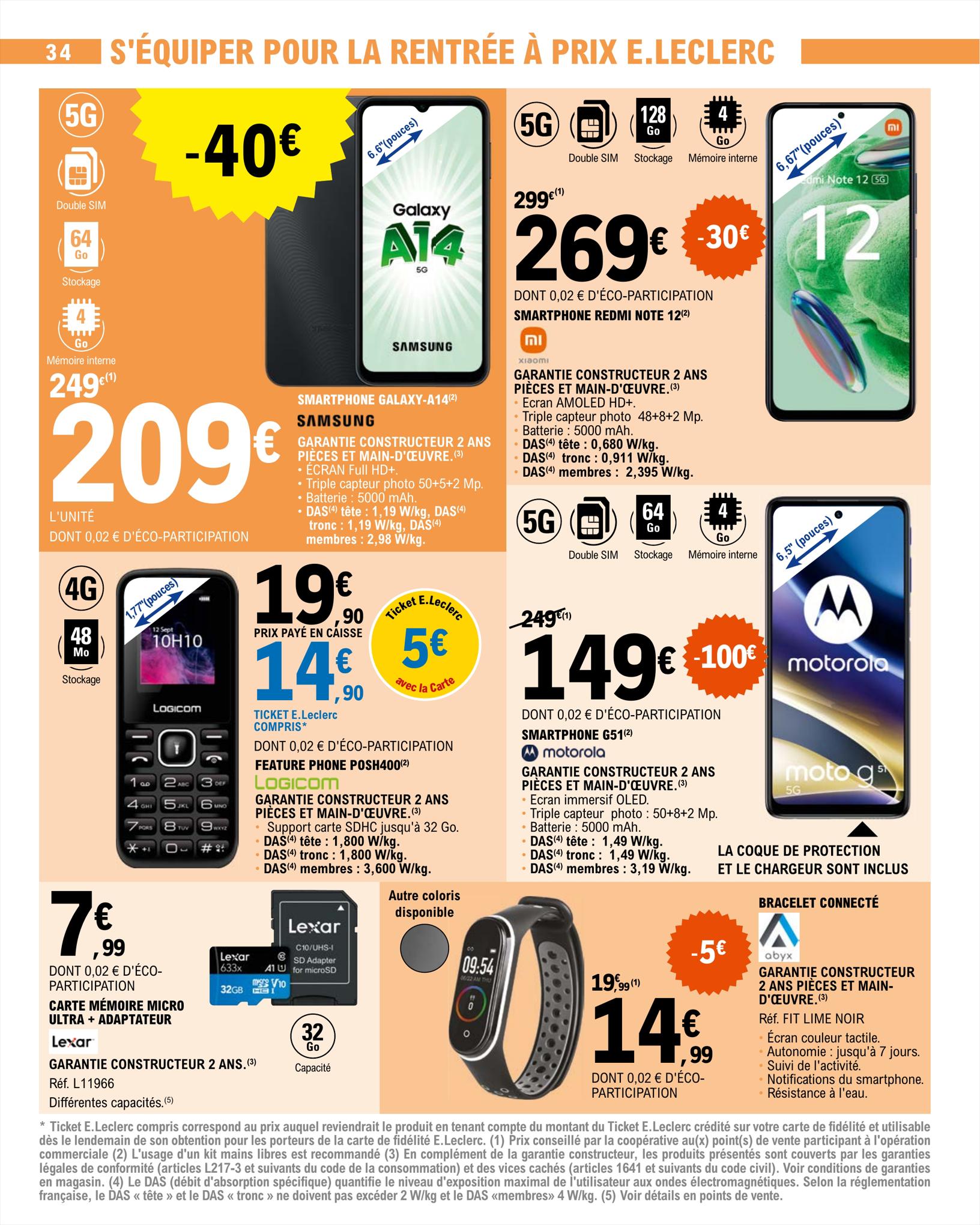 Catalogue E.leclerc 15 – 26 Août 2023 Page 34
