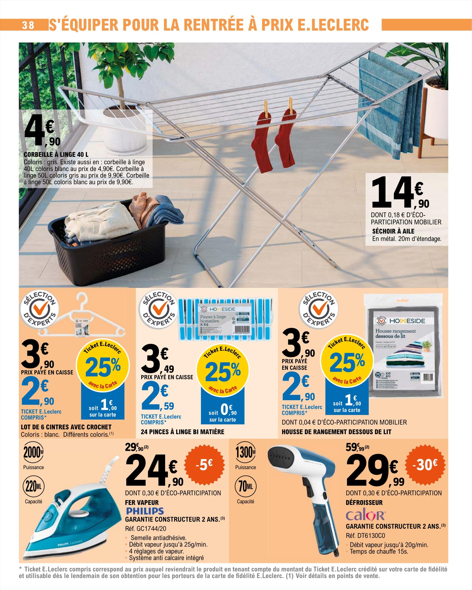 Catalogue E.leclerc 15 – 26 Août 2023 Page 38