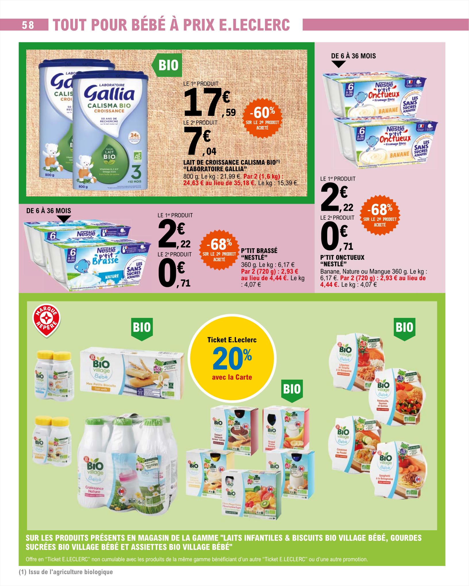 Catalogue E.leclerc 15 – 26 Août 2023 Page 58