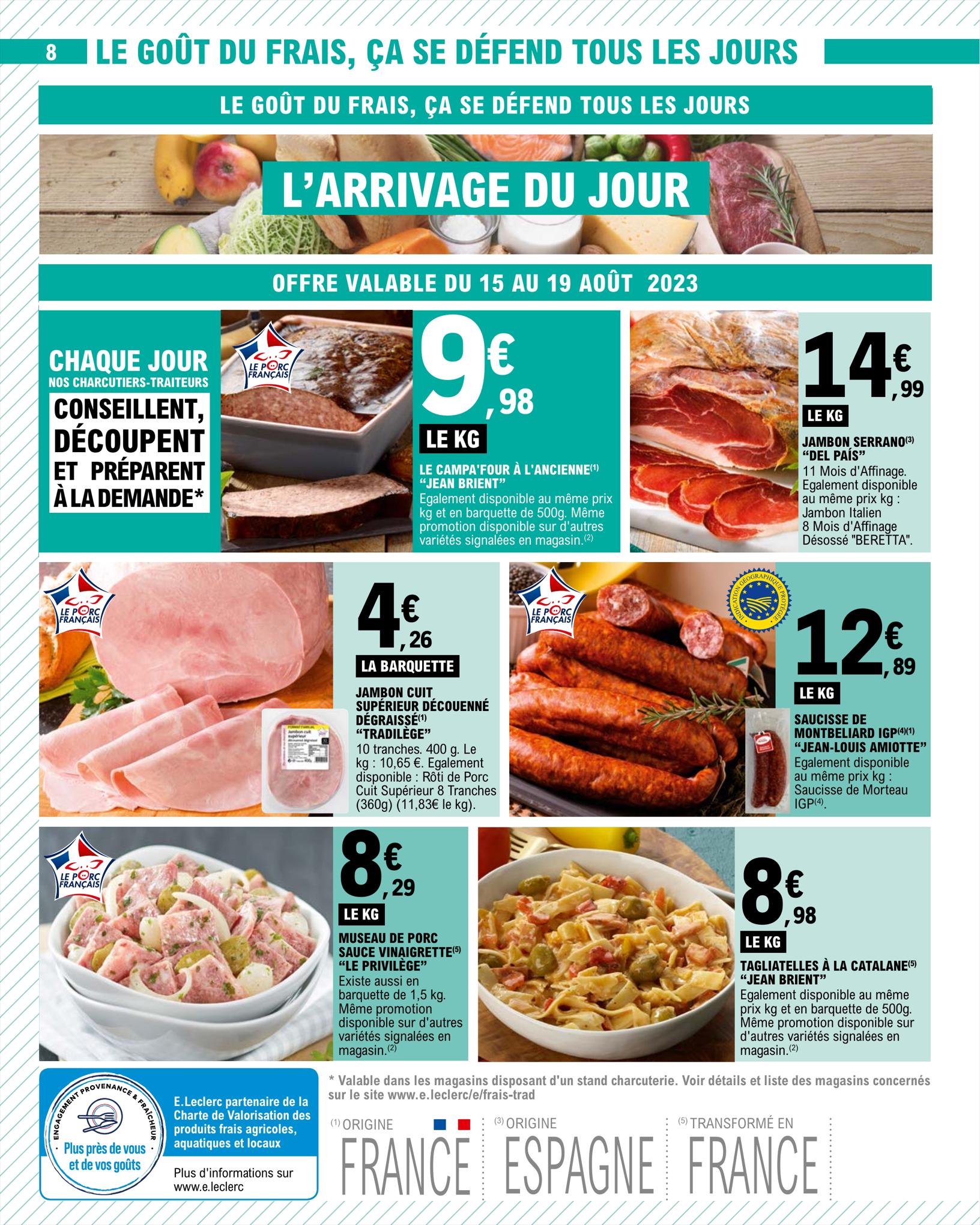 Catalogue E.leclerc 15 – 26 Août 2023 Page 8