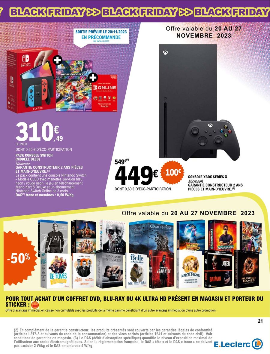 Catalogue E.leclerc 17 – 27 Novembre 2023 Page 21