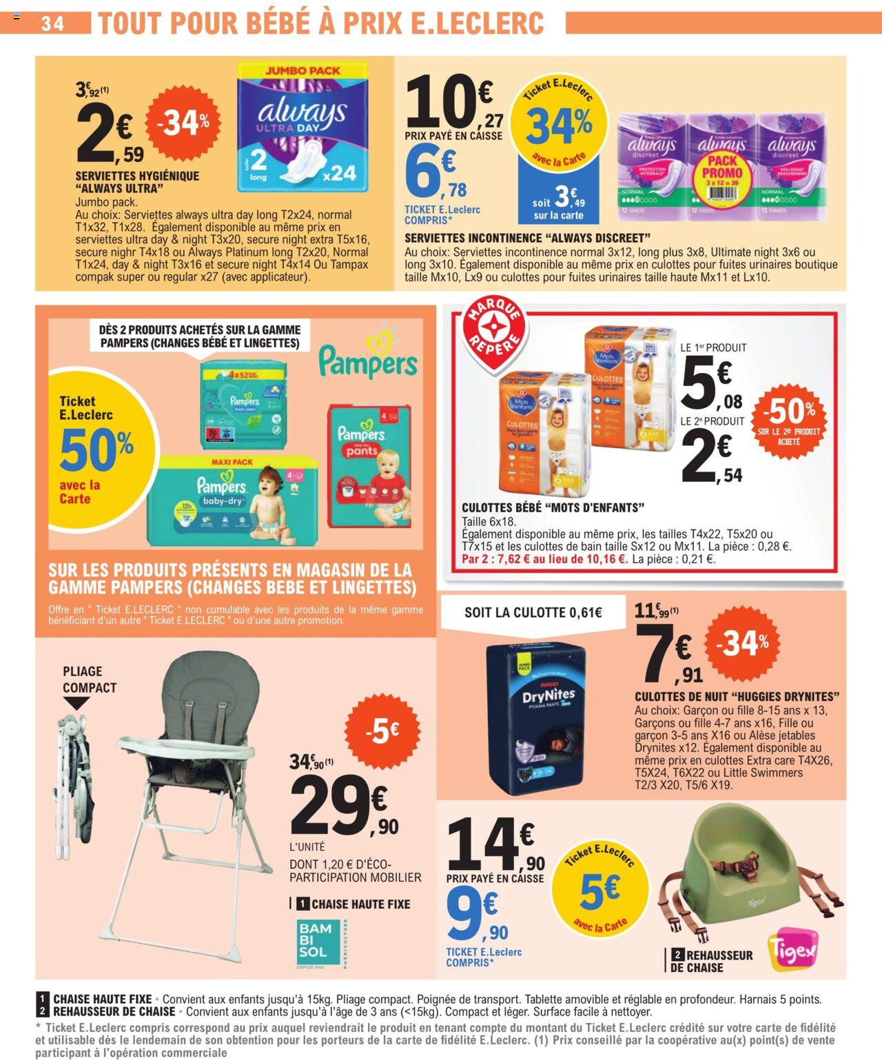 Catalogue E.leclerc 18 – 29 Juin 2024 Page 34
