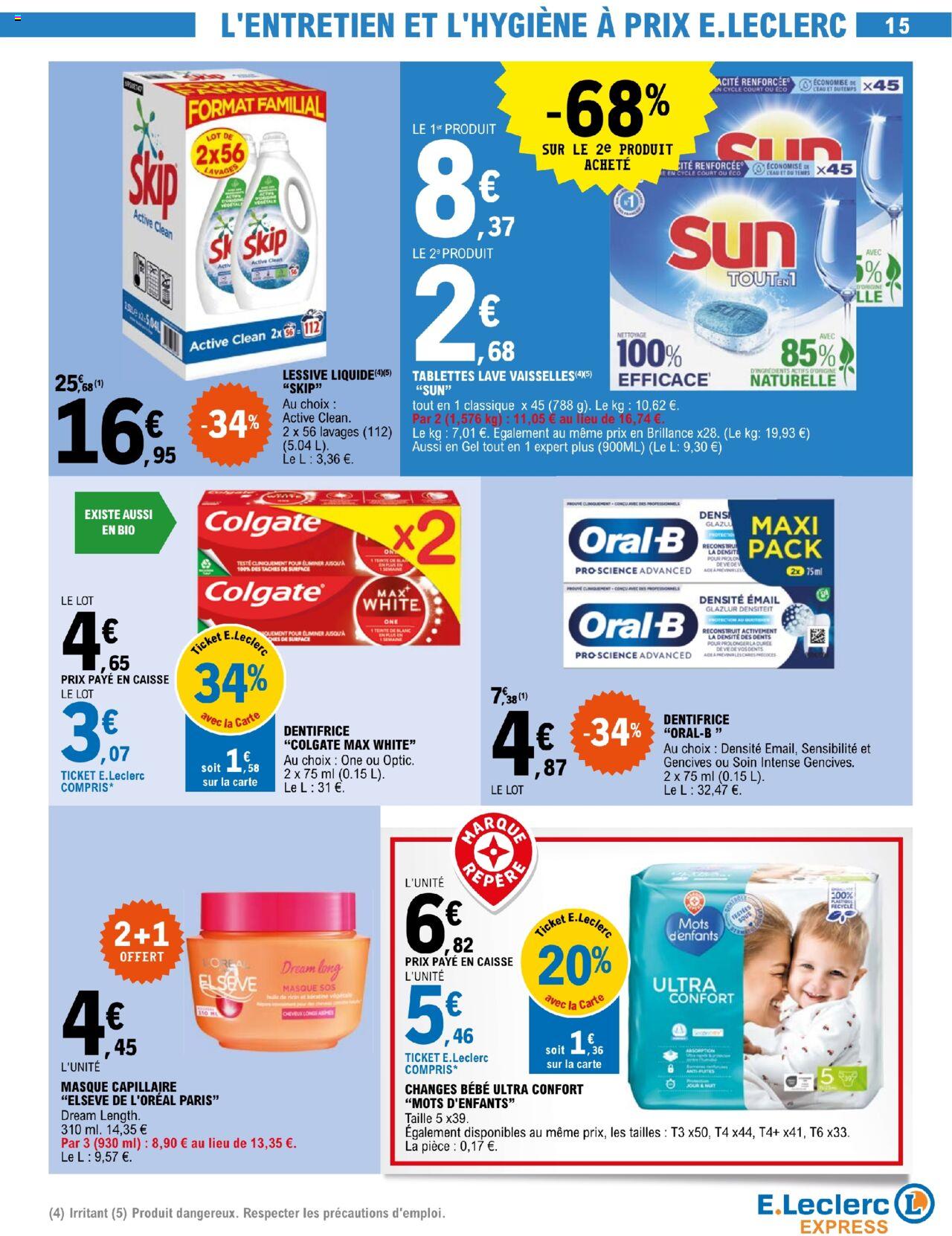 Catalogue E.leclerc 19 – 30 Mars 2024 Page 15